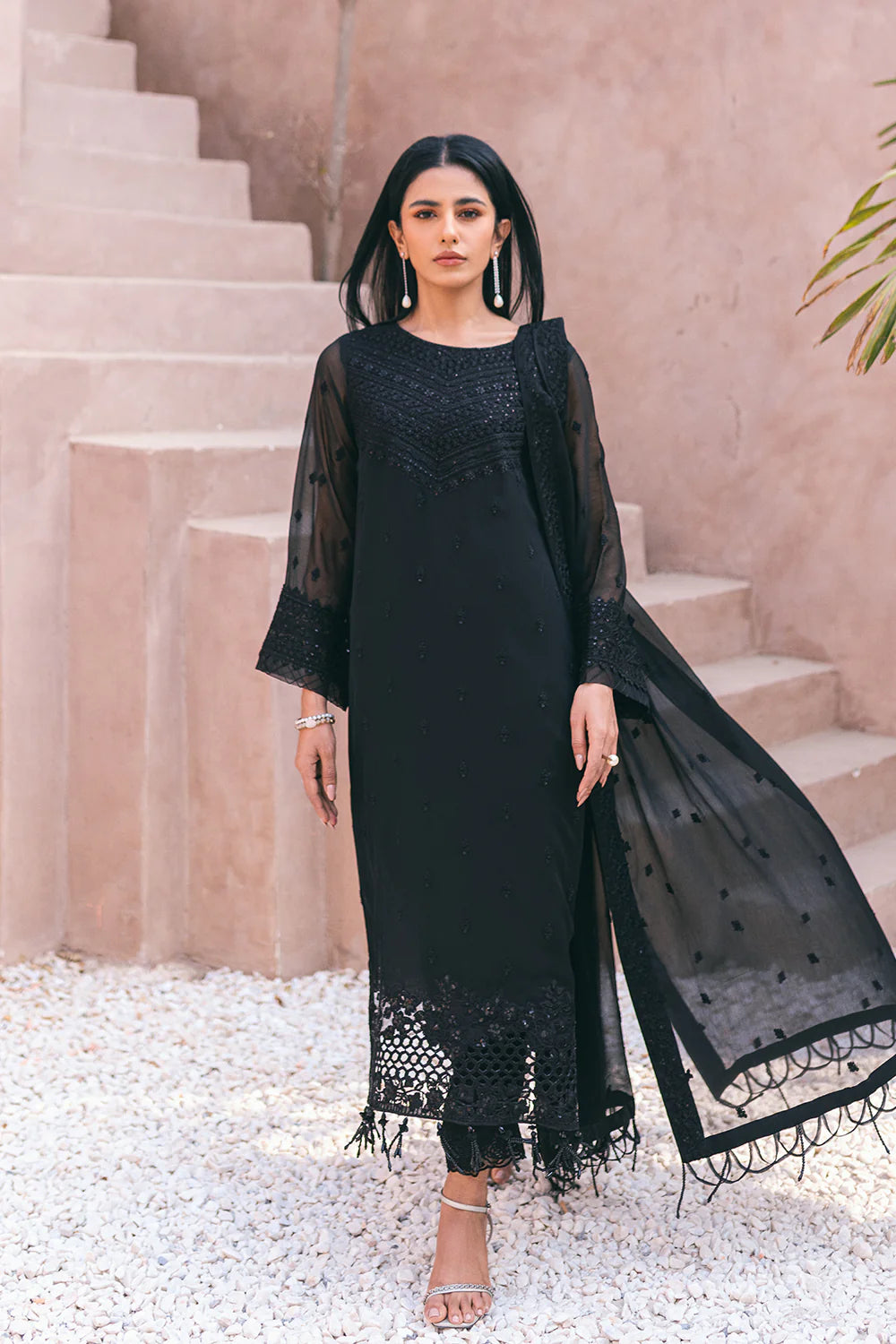 Azure | Embroidered Ensembles 3 Pcs | Charcoal Charm - Pakistani Clothes for women, in United Kingdom and United States