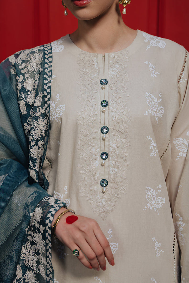 Cross Stitch | Eid Collection | DESERT SAGE - Hoorain Designer Wear - Pakistani Ladies Branded Stitched Clothes in United Kingdom, United states, CA and Australia