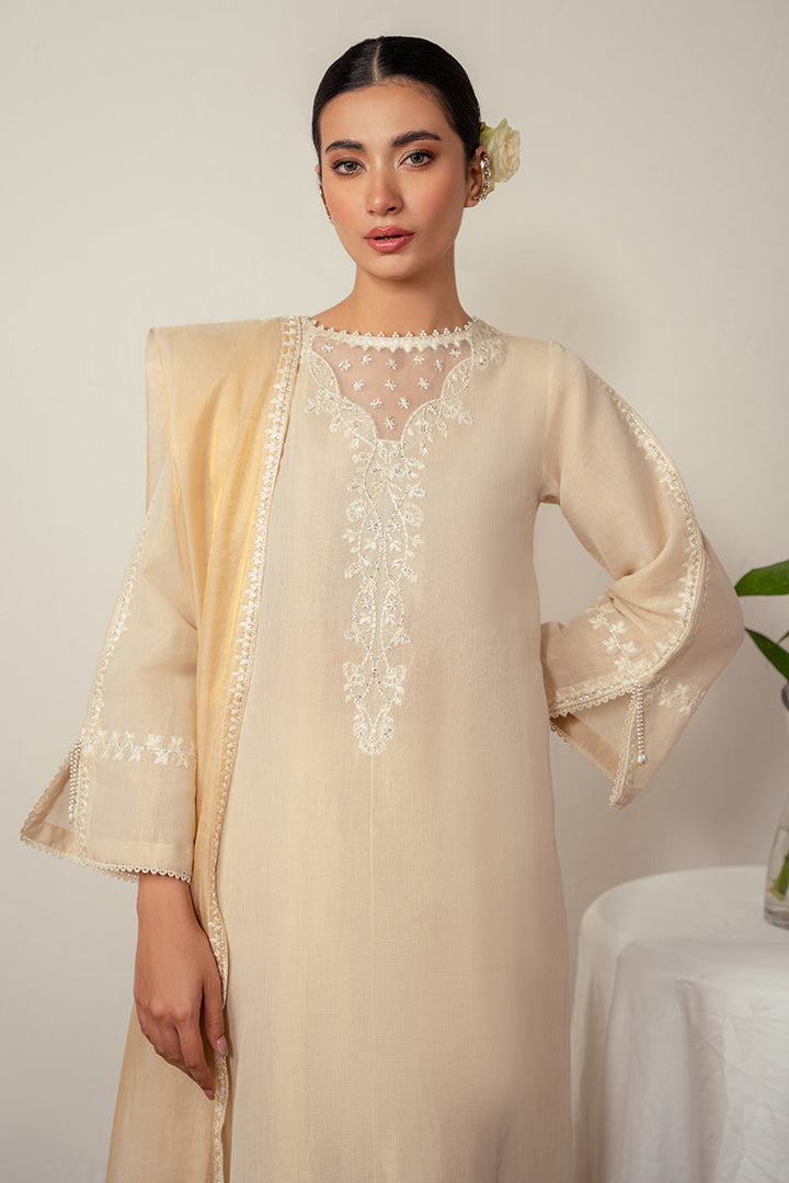 Cross Stitch | Eid Collection | PEARLED IVORY - Hoorain Designer Wear - Pakistani Ladies Branded Stitched Clothes in United Kingdom, United states, CA and Australia