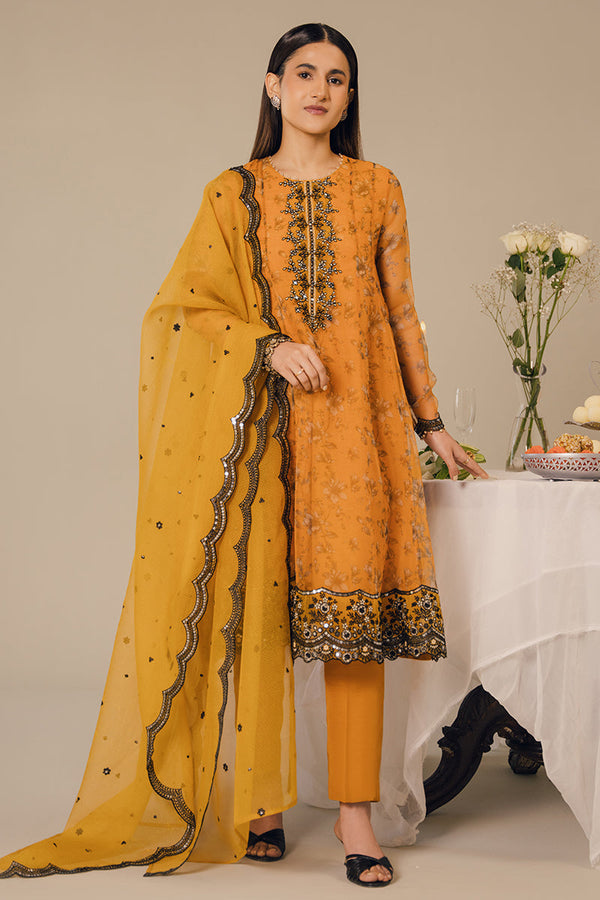 Cross Stitch | Eid Collection | HARVEST GOLD - Hoorain Designer Wear - Pakistani Ladies Branded Stitched Clothes in United Kingdom, United states, CA and Australia