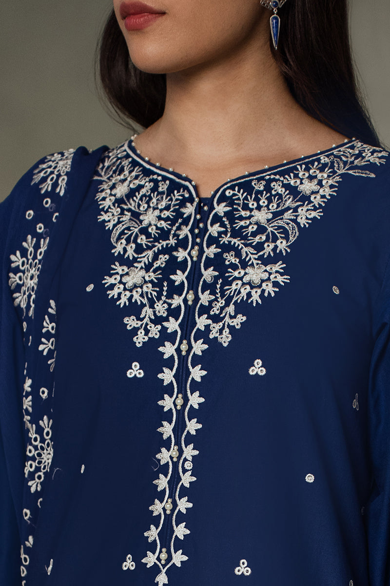 Cross Stitch | Eid Collection | MIDNIGHT BLUE - Pakistani Clothes for women, in United Kingdom and United States