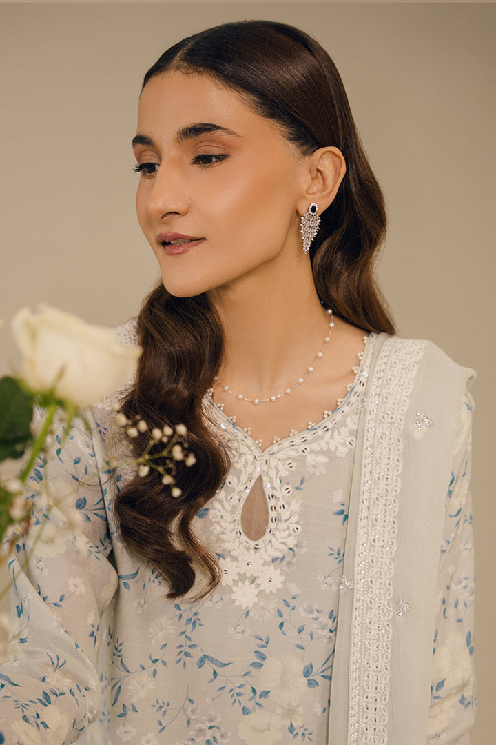 Cross Stitch | Eid Collection | PEARL BLUE - Hoorain Designer Wear - Pakistani Ladies Branded Stitched Clothes in United Kingdom, United states, CA and Australia