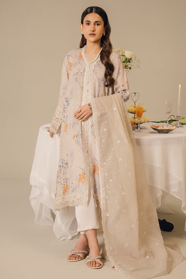Cross Stitch | Eid Collection | ASHEN BUD - Hoorain Designer Wear - Pakistani Ladies Branded Stitched Clothes in United Kingdom, United states, CA and Australia