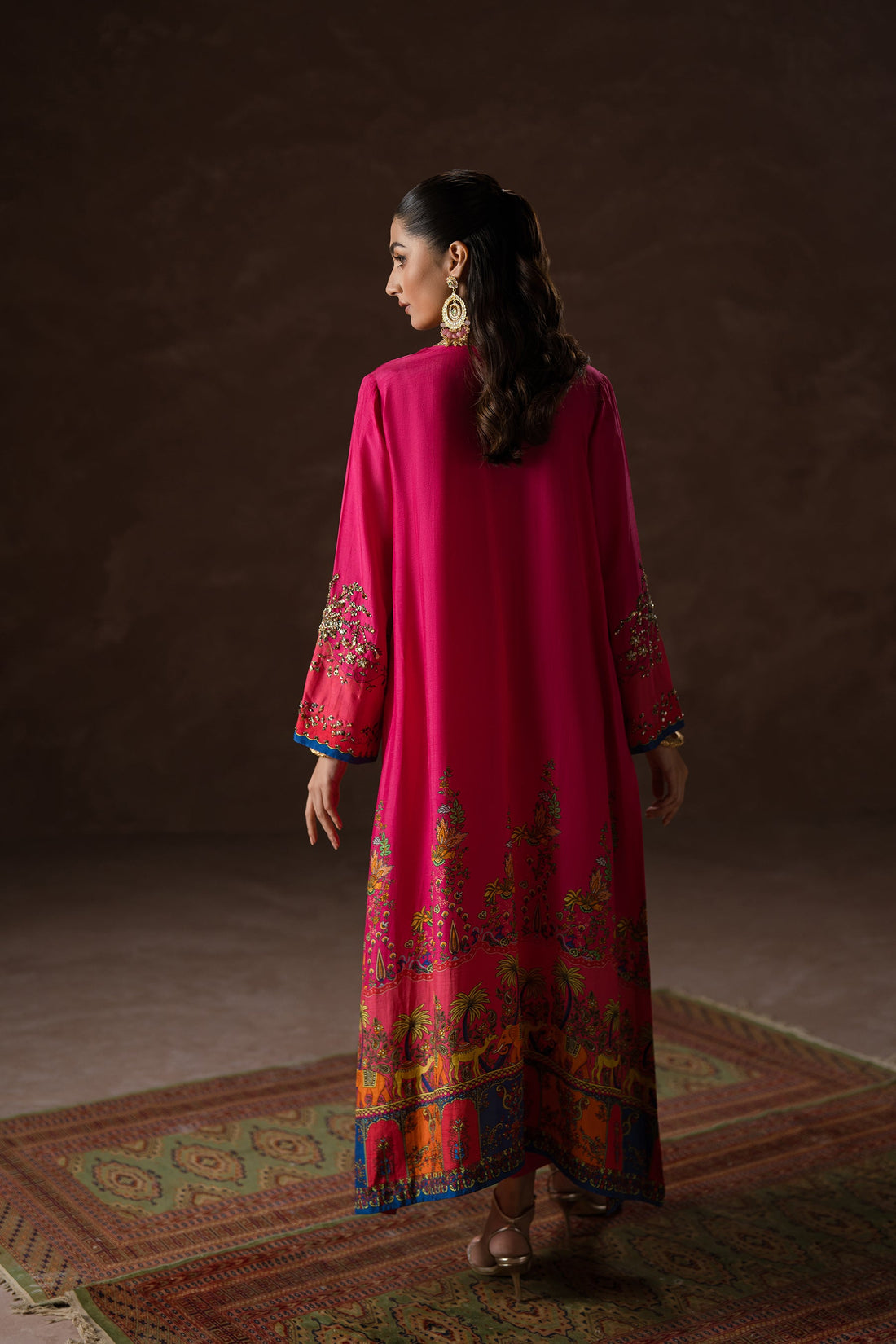 Ammara Khan | Symphony 24 | HOT PINK PARTY KAFTAN SET (D-02)