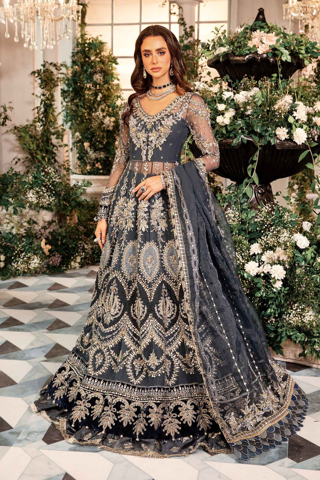 Maria B Embroidered Formals 24 | Bridal Dresses | United Kingdom Hoorain Designer Wear Maria B Embroidered Formals 24 | Bridal Dresses | United Kingdom Hoorain Designer Wear