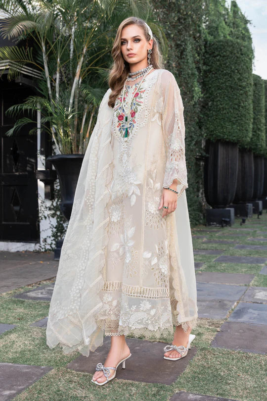 Maria B | Luxury Eid Lawn Collection 2023 | EL-23-01-Cream - Pakistani Clothes for women, in United Kingdom and United States