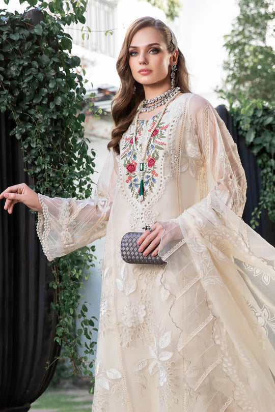 Maria B | Luxury Eid Lawn Collection 2023 | EL-23-01-Cream - Pakistani Clothes for women, in United Kingdom and United States