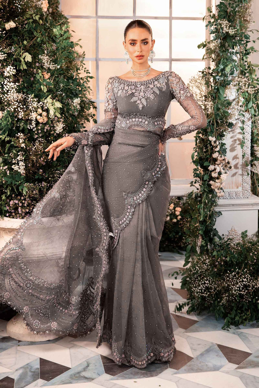 Maria B | Embroidered Formals 24 | Organza Suit | BD-2902