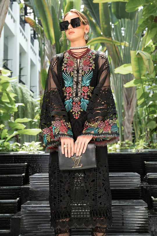 Maria B | Luxury Lawn | EL-23-04-Black - Pakistani Clothes for women, in United Kingdom and United States