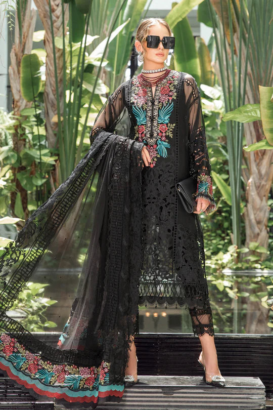 Maria B | Luxury Lawn | EL-23-04-Black - Pakistani Clothes for women, in United Kingdom and United States