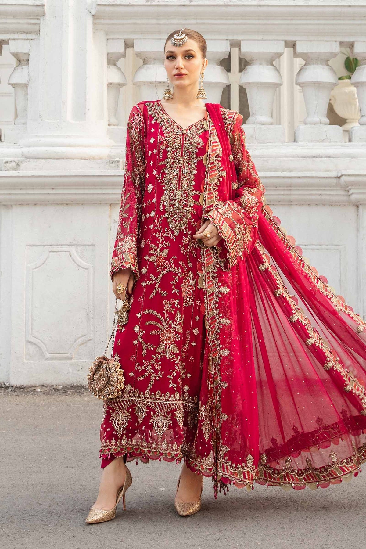 maria b chiffon dresses Chiffon Maria B Gowns Maria B Chiffon Formals 26 MPC-26-106-Slate Blue Diyas