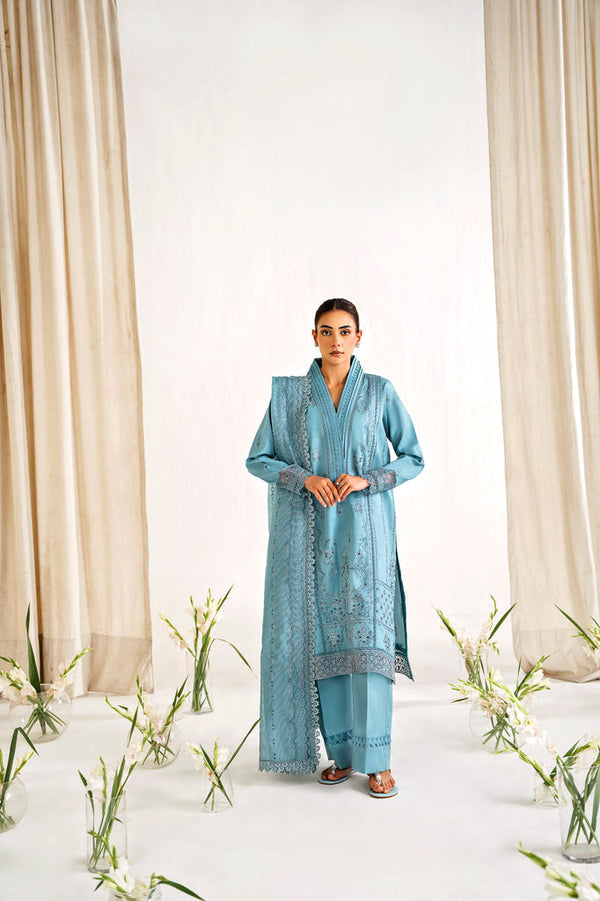 Florent | Festive Lawn 24 | FLF - 2A - Hoorain Designer Wear - Pakistani Designer Clothes for women, in United Kingdom, United states, CA and Australia