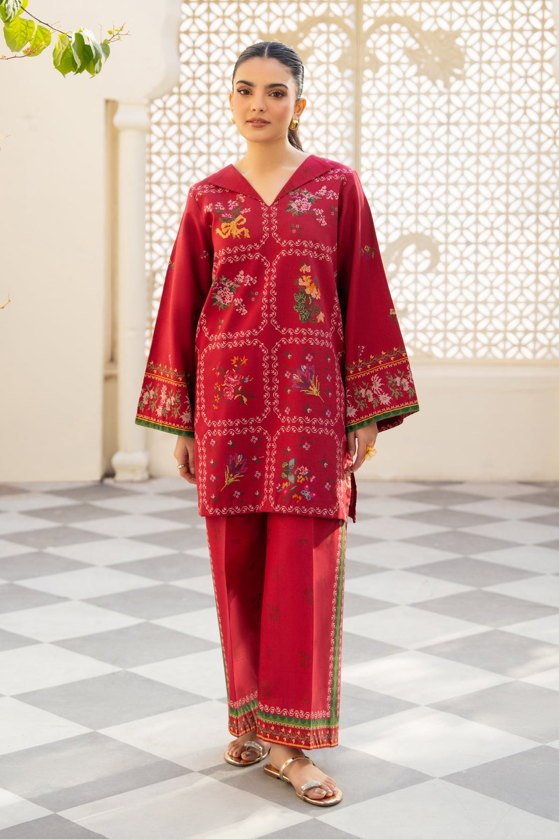 red pakistani casual dresses Pakistani Red Dresses