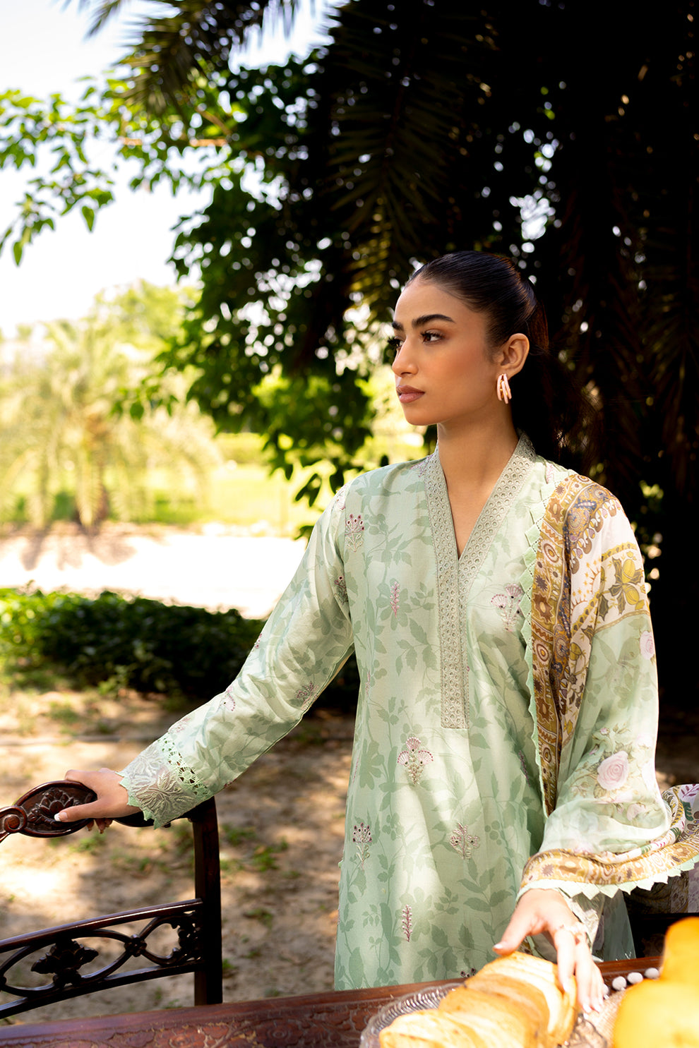 Neeshay | Summer Lines Printkari | SAGE BRUSH - Pakistani Clothes for women, in United Kingdom and United States