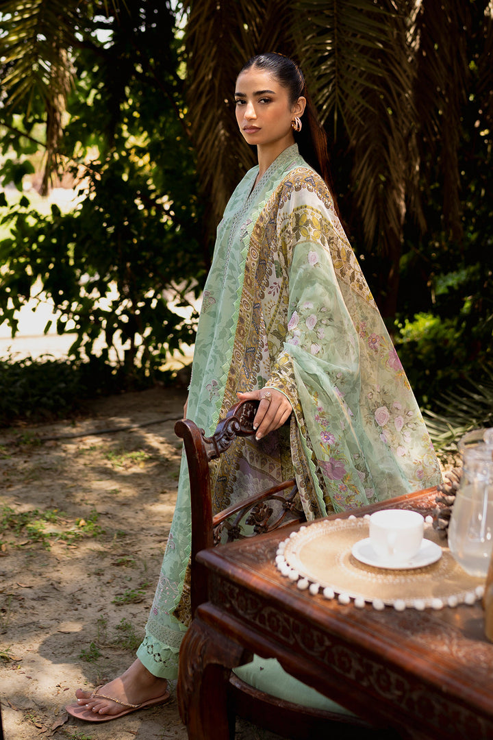 Neeshay | Summer Lines Printkari | SAGE BRUSH - Hoorain Designer Wear - Pakistani Designer Clothes for women, in United Kingdom, United states, CA and Australia