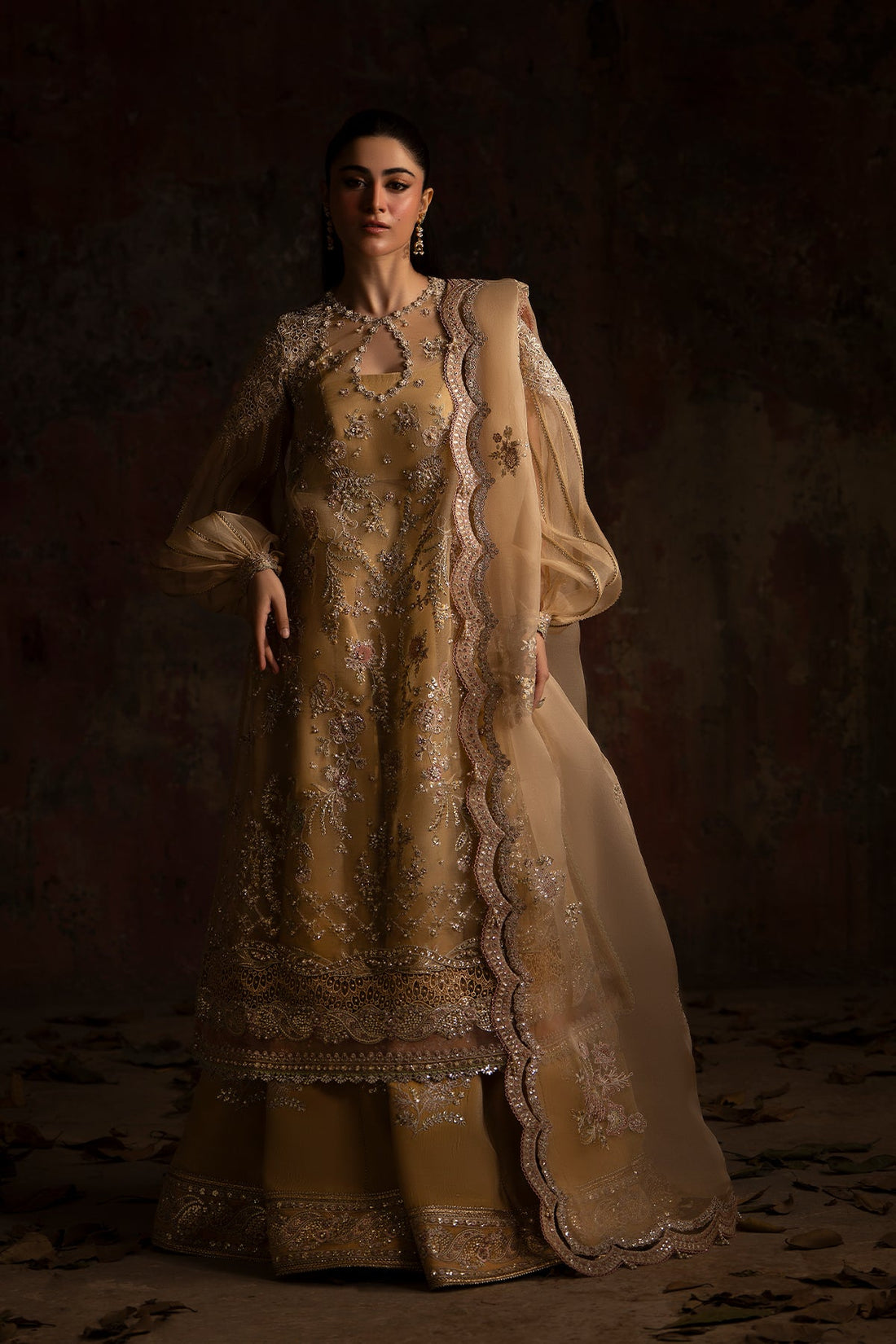 Formals - Pakistani Formal Dresses and Clothes - United Kingdom Tagged " Gold" Hoorain Designer Wear Formals - Pakistani Formal Dresses and Clothes - United Kingdom Tagged " Gold" Hoorain Designer Wear