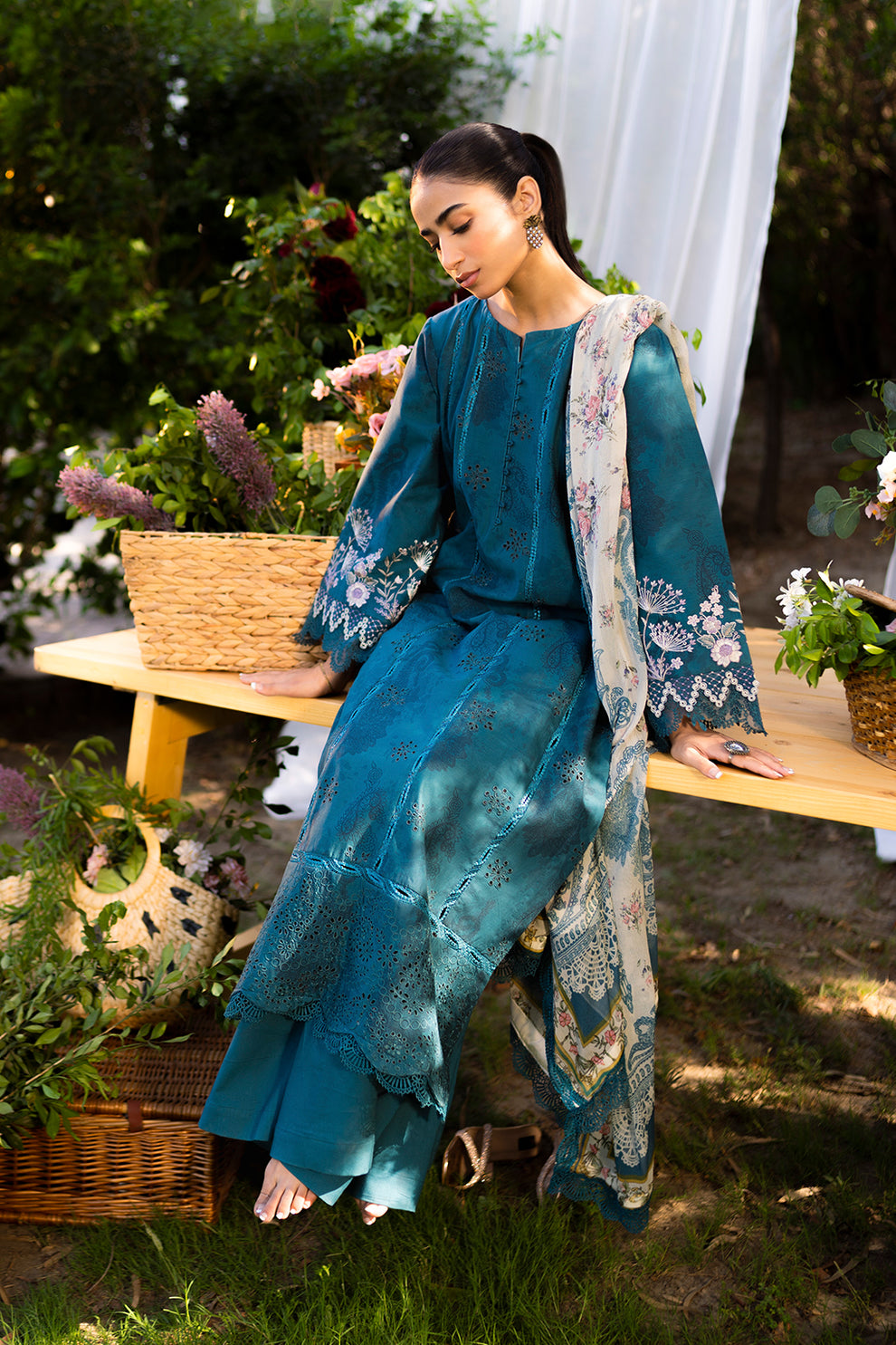 Neeshay | Summer Lines Printkari | LAGOON - Pakistani Clothes for women, in United Kingdom and United States