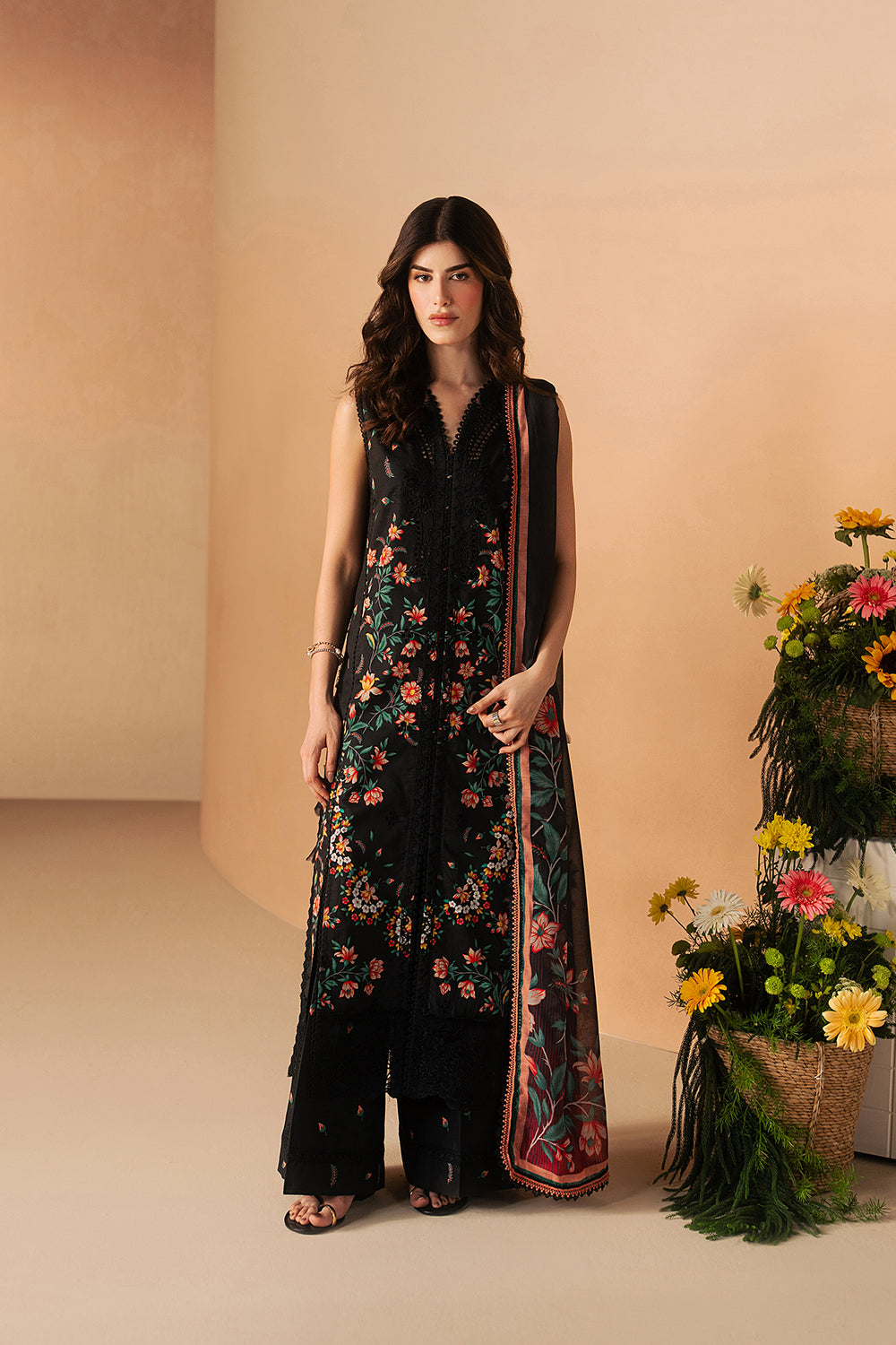 afrozeh black dress Meera