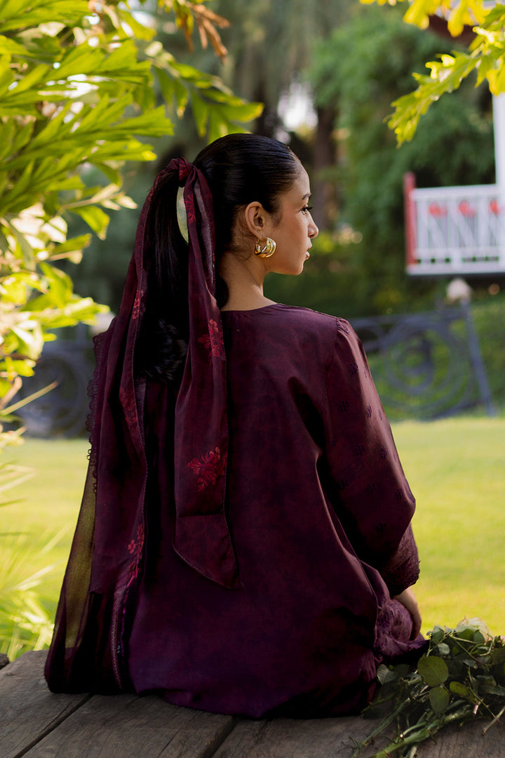 Neeshay | Summer Lines Printkari | CRIMSON - Pakistani Clothes for women, in United Kingdom and United States