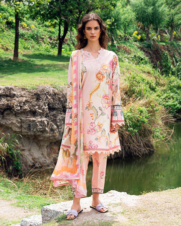 Roheenaz | Garden Veal Printed Lawn 25 |Wildflower fluff