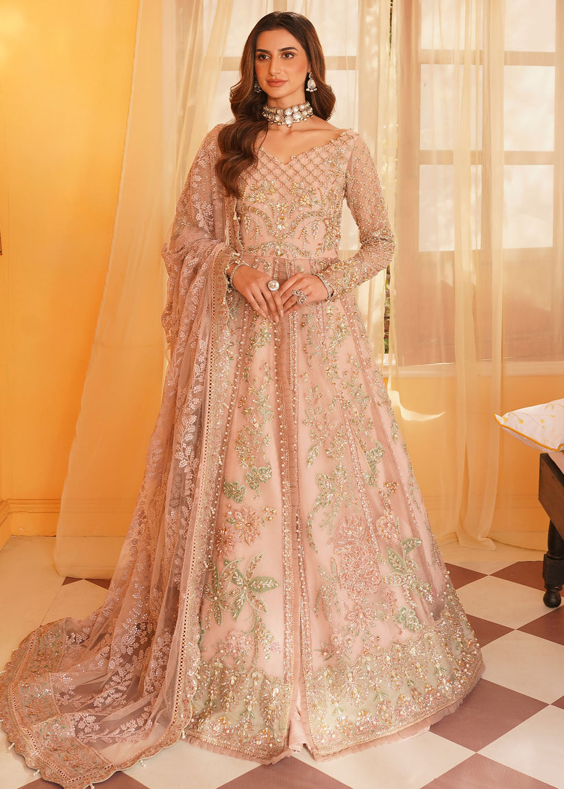 Mehak Yaqoob | Serene Wedding Formals | Salmon Pink