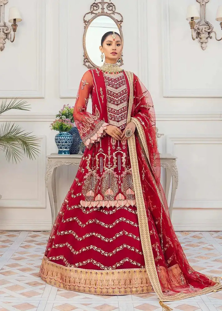 Akbar Aslam | Libas-e-Khas | Carnelian - Hoorain Designer Wear - Pakistani Ladies Branded Stitched Clothes in United Kingdom, United states, CA and Australia