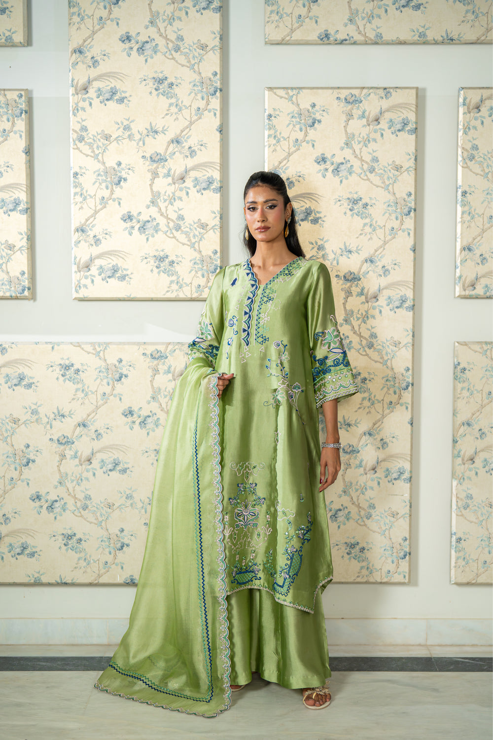 Wahaj M Khan | Lra Eid Collection 26 | Pista Embroidered Lyra Set ...
