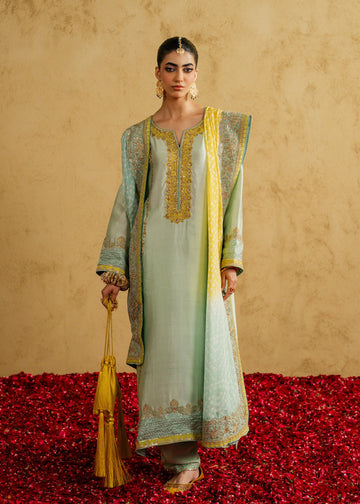 Mahgul | Chanderi Eid Edit | Saffron Luxe