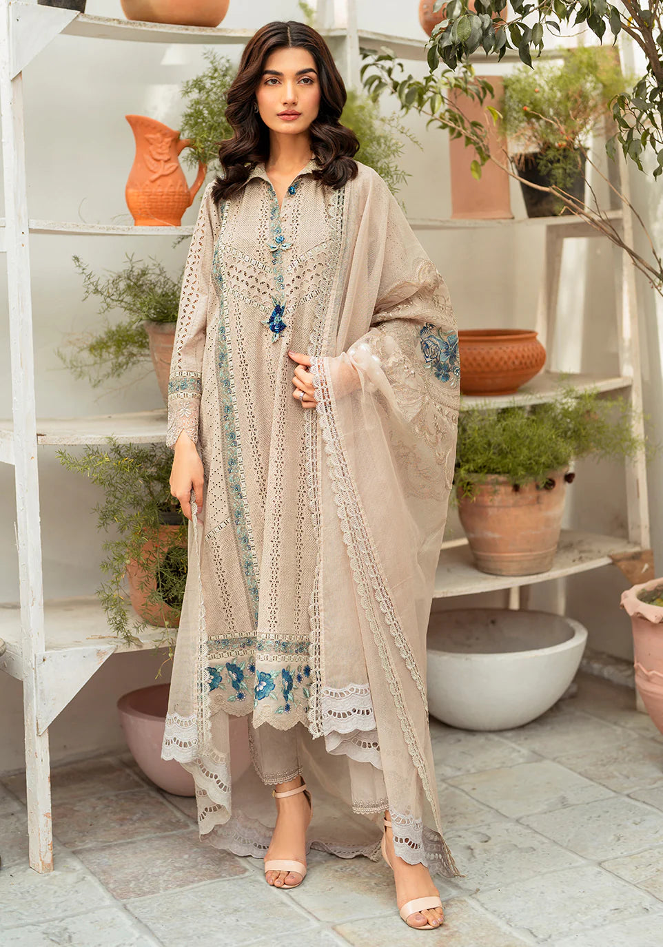 Zarqash | Belle Ame 24 | BL 010 Gris - Pakistani Clothes for women, in United Kingdom and United States