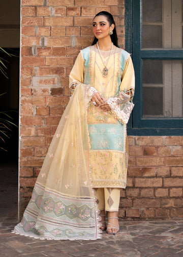 Fozia Khalid | Blossom Festive Lawn 25 | Primrose