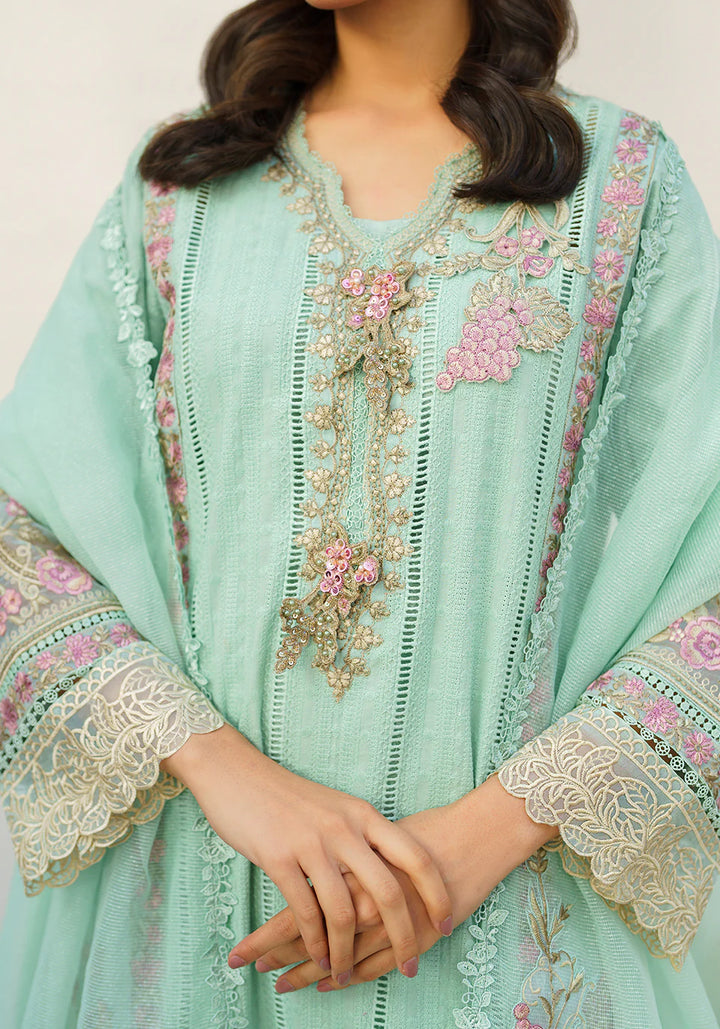 Zarqash | Belle Ame 24 | BL 006 Aqua Blue - Hoorain Designer Wear - Pakistani Ladies Branded Stitched Clothes in United Kingdom, United states, CA and Australia