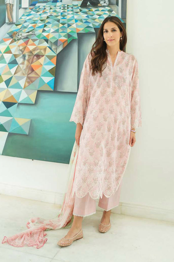 Sahar | Spring Summer Lawn | S-15 - Hoorain Designer Wear - Pakistani Ladies Branded Stitched Clothes in United Kingdom, United states, CA and Australia