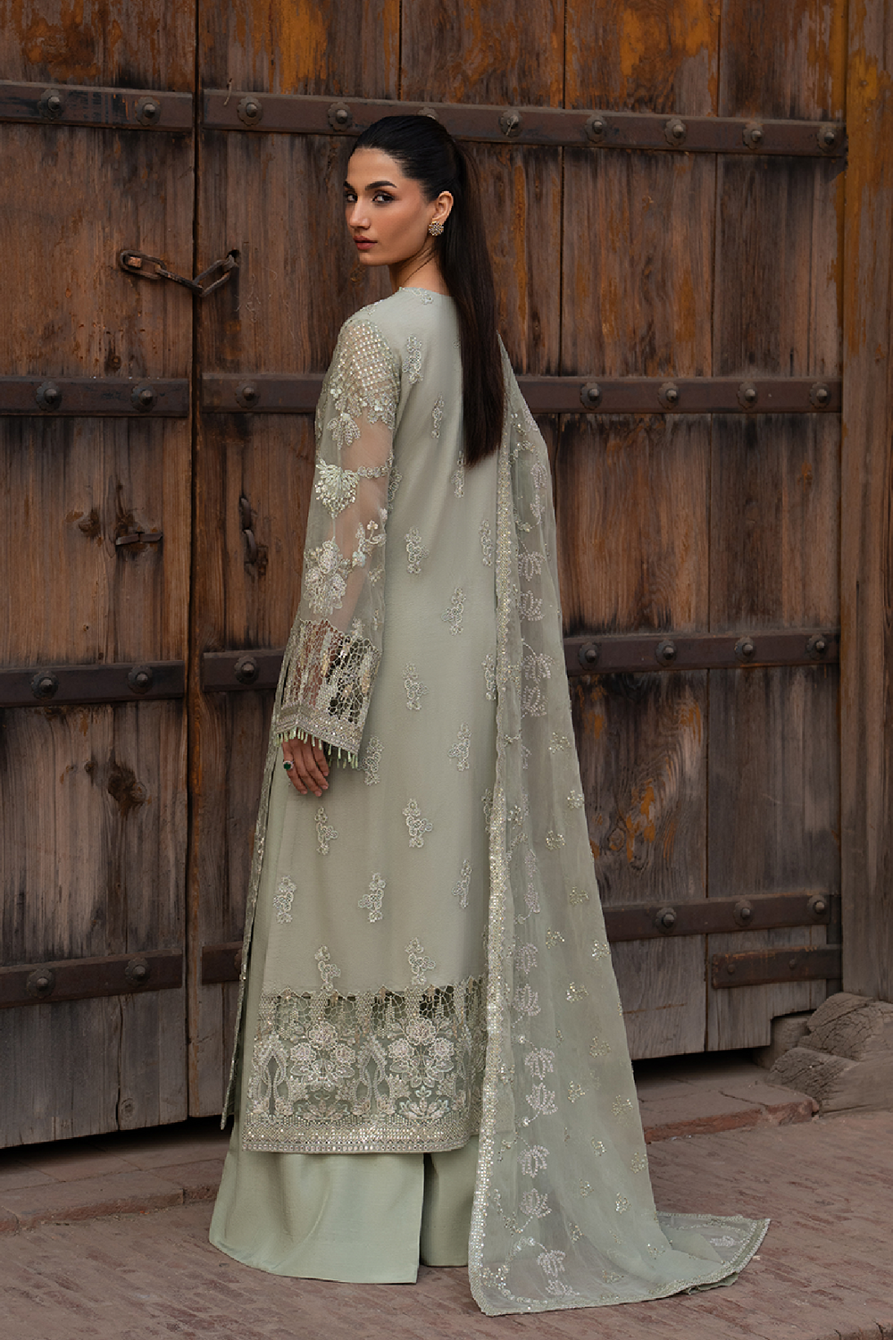 sachin and babi light blue dress Embroidered Chiffon Latest Chiffon Salwar Kameez Designs Embroidered Chiffon  Salwar Kameez Pakistani Eid Dress Online main image 0