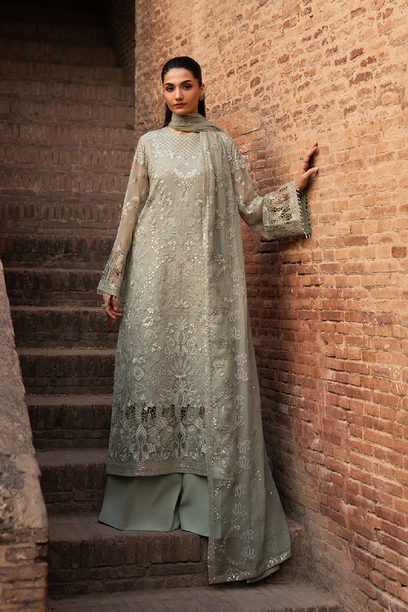 Lavish Premium Hamsafar Luxury Chiffon | Pakistani Formals Dresses UK Tagged "Sage Green" Hoorain Designer Wear Lavish Premium Hamsafar Luxury Chiffon | Pakistani Formals Dresses UK Tagged "Sage Green" Hoorain Designer Wear