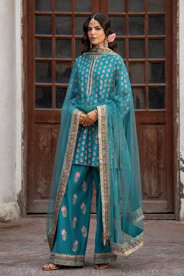Charizma | Festive Pret | 3-PC Embroidered Raw Silk CMA-6-386