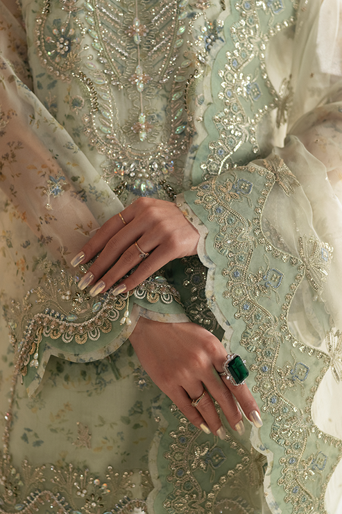 Nyra - Pakistani Formal and Wedding Clothing Brand - United Kingdom Tagged "Mint Green" Hoorain Designer Wear Nyra - Pakistani Formal and Wedding Clothing Brand - United Kingdom Tagged "Mint Green" Hoorain Designer Wear