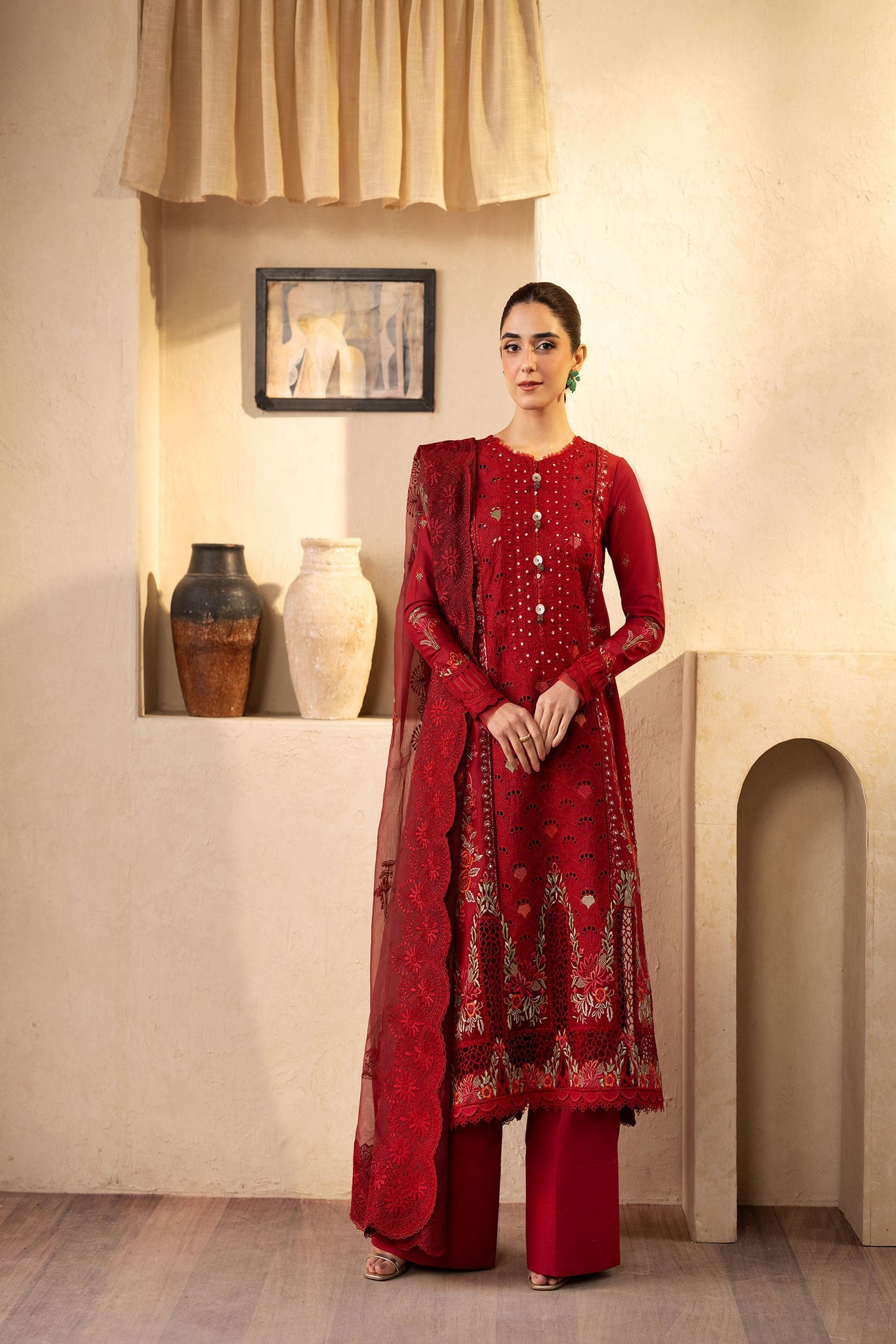 Maryam Hussain | Luxury Lawn 25 |  Berry