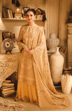 HSY | Rehana Wedding Formal | Hoor - Embroidered Chiffon Ensemble