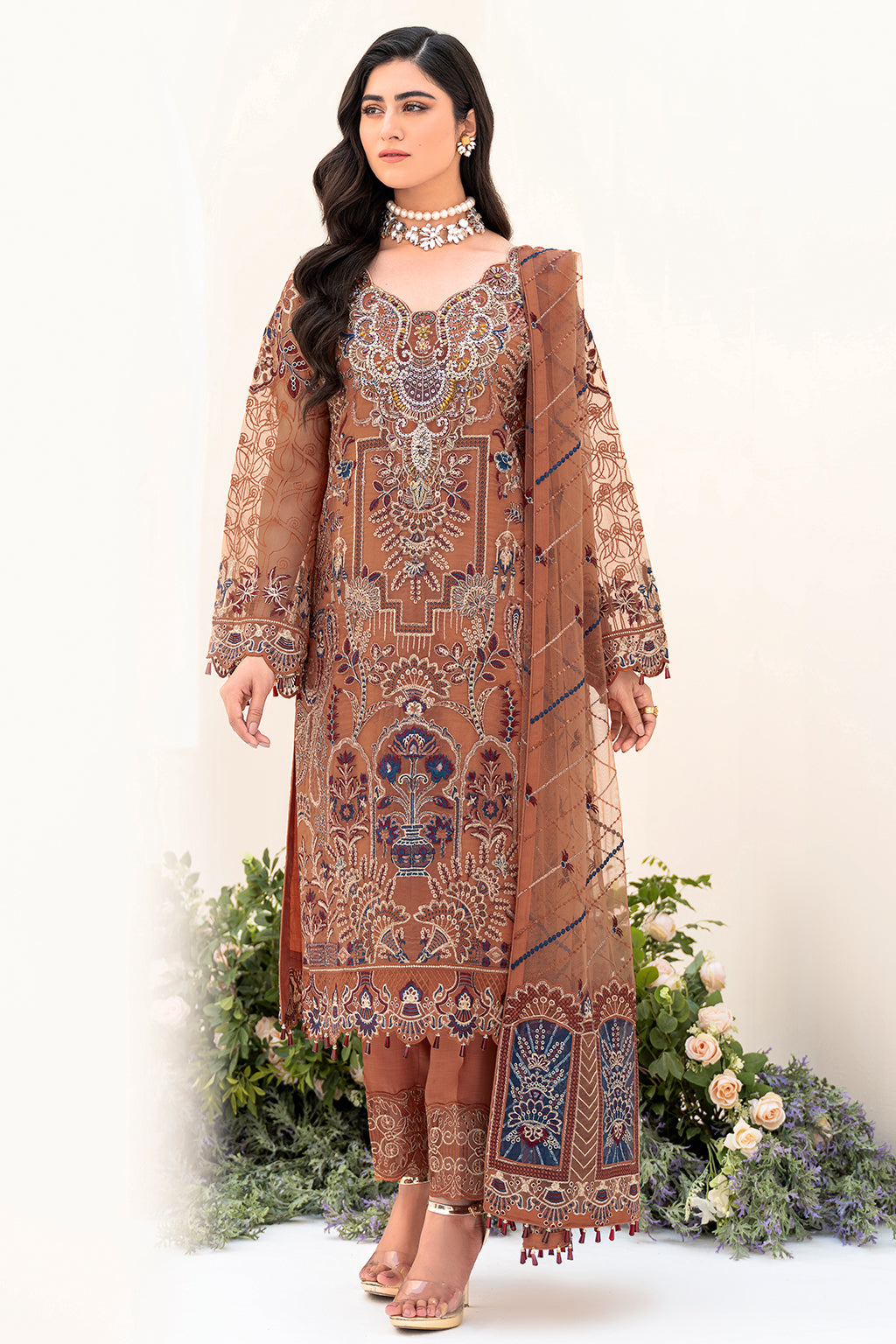 Ramsha | Minhal Organza Collection | M-808 - Pakistani Clothes for women, in United Kingdom and United States