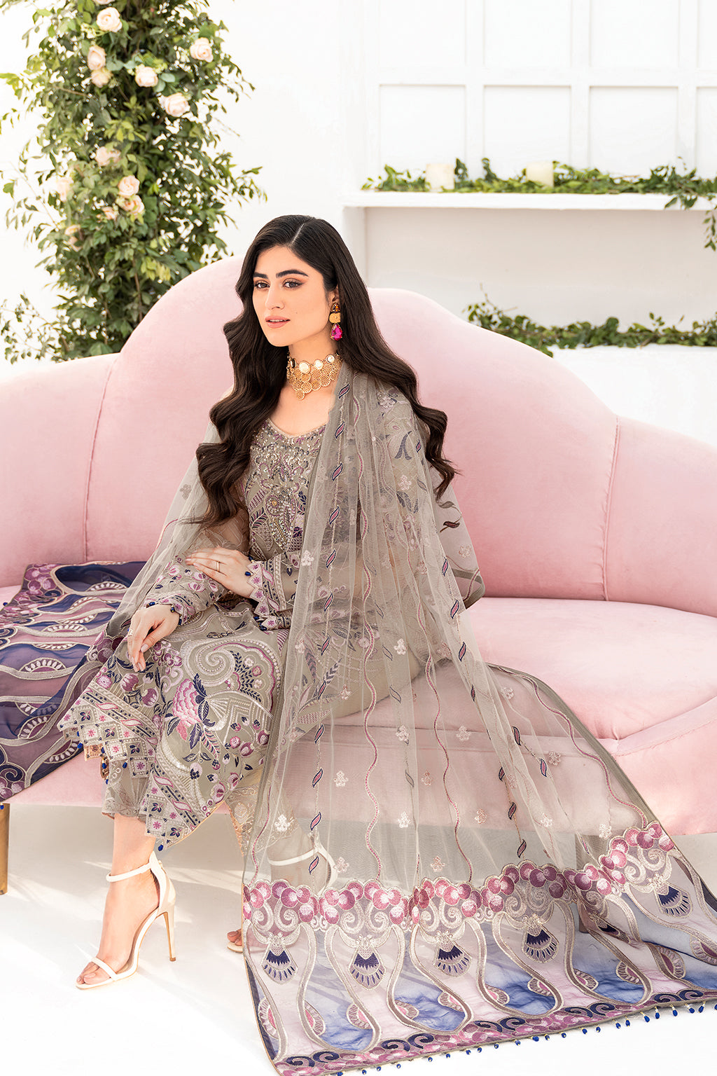 Ramsha | Minhal Organza Collection | M-809 - Pakistani Clothes for women, in United Kingdom and United States