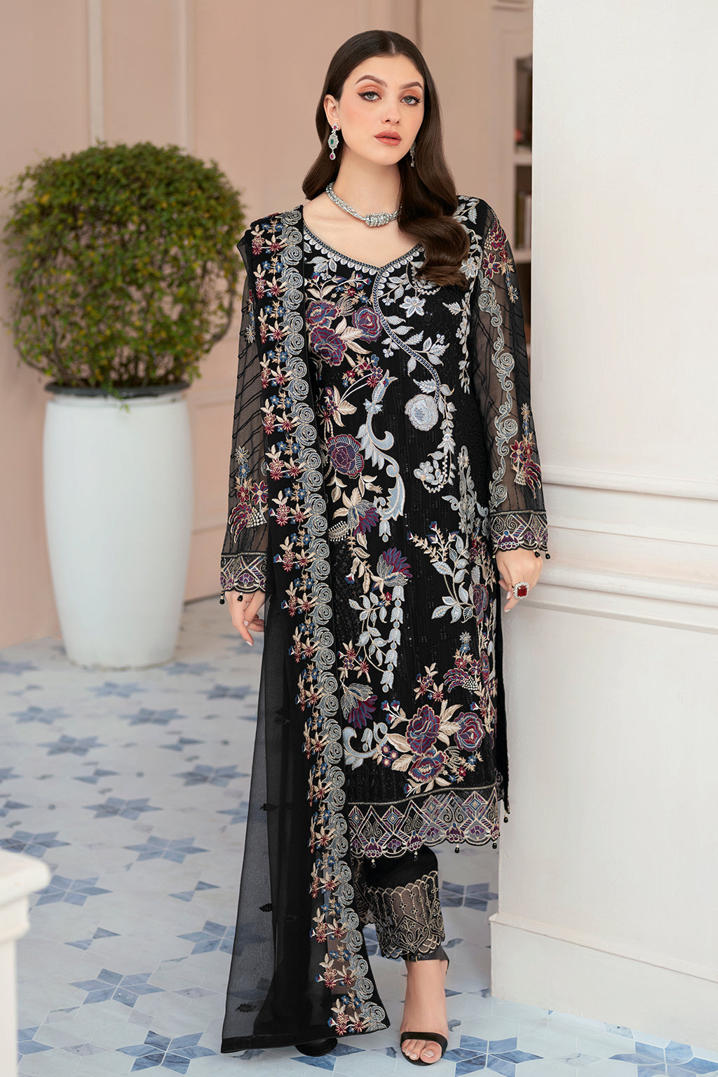 Ramsha | Rangoon Chiffon Collection 24 | D-906 - Pakistani Clothes for women, in United Kingdom and United States