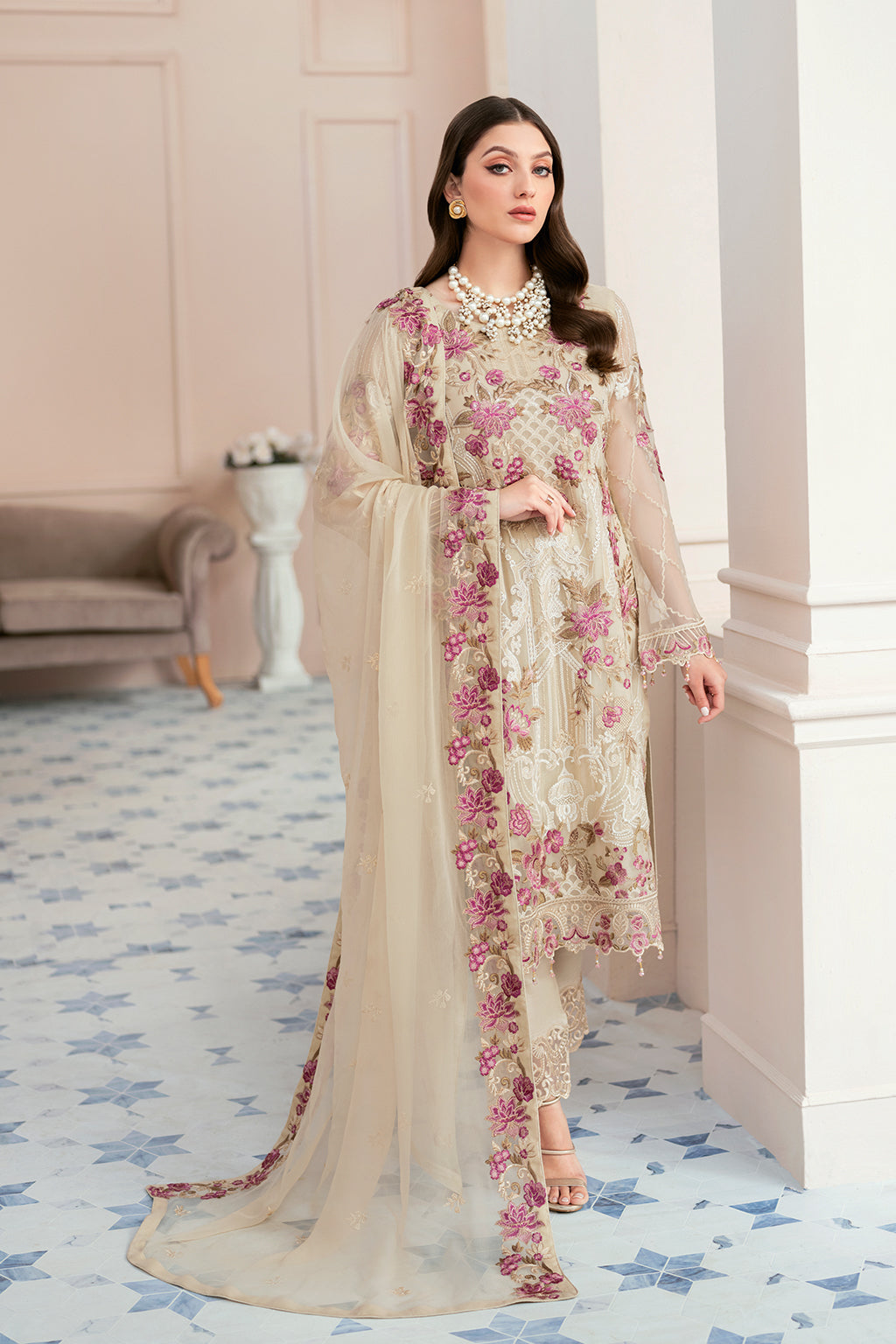 Ramsha | Rangoon Chiffon Collection 24 | D-909 - Pakistani Clothes for women, in United Kingdom and United States