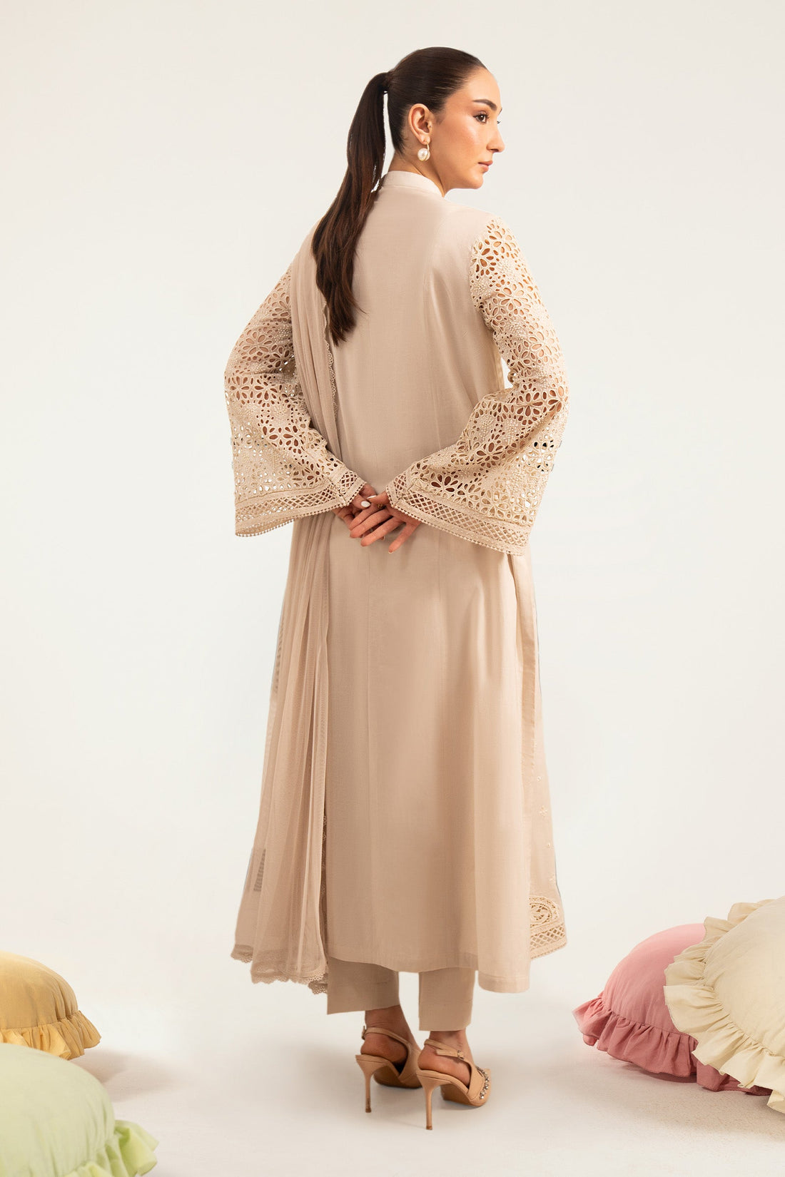 Maria B | Luxury Pret Pre Fall | DW-PF26-18-BEIGE