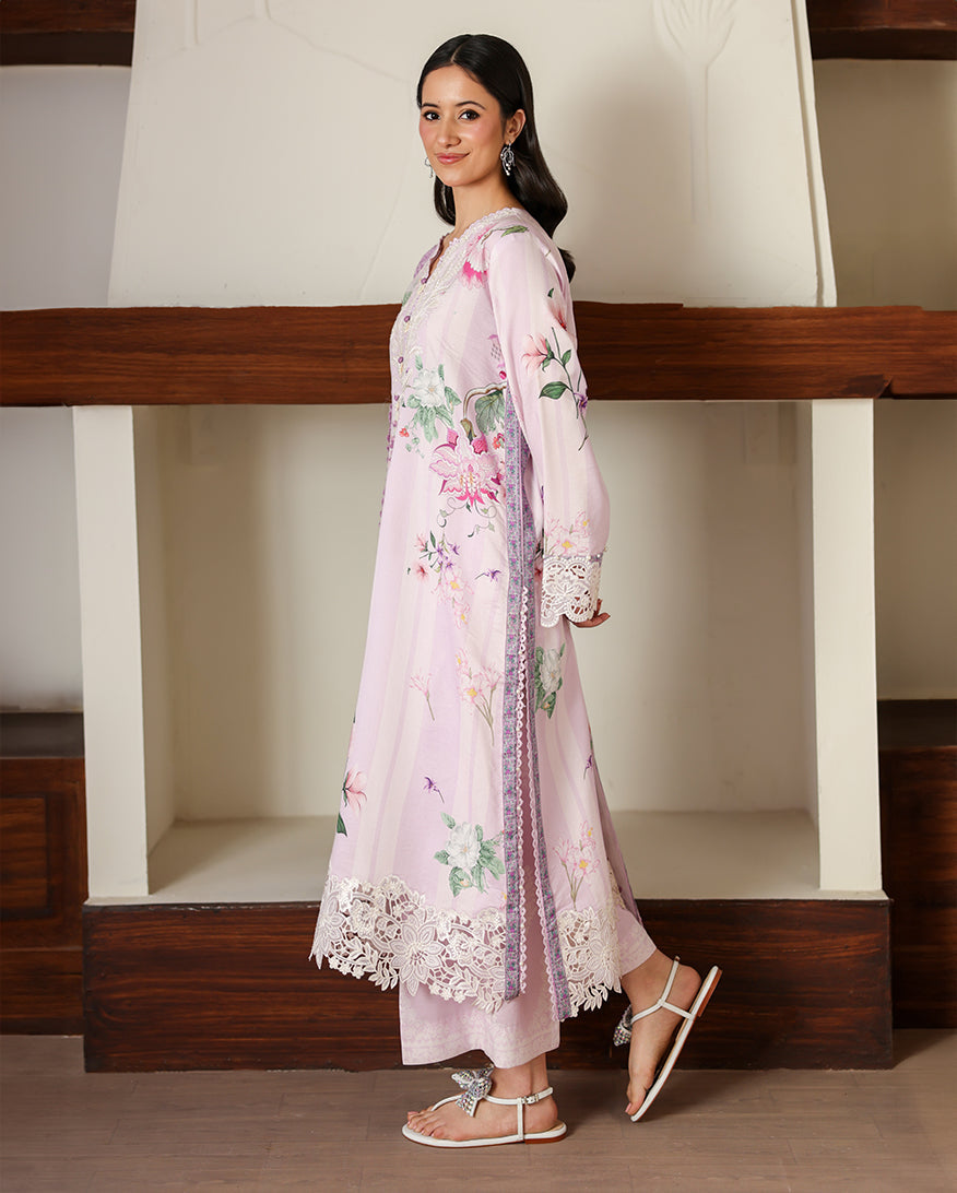 Roheenaz | Sunlit Tales Printed Embroidered Edit | Dandelion dream