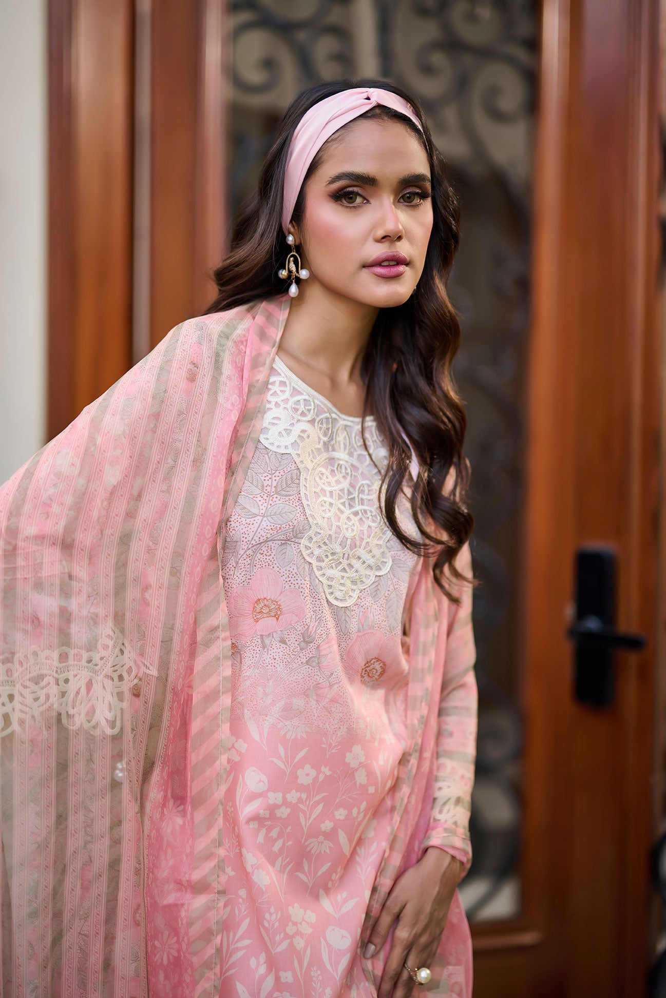 Dhanak | Lawn Collection SS-24 | 3183-Pink - Pakistani Clothes for women, in United Kingdom and United States