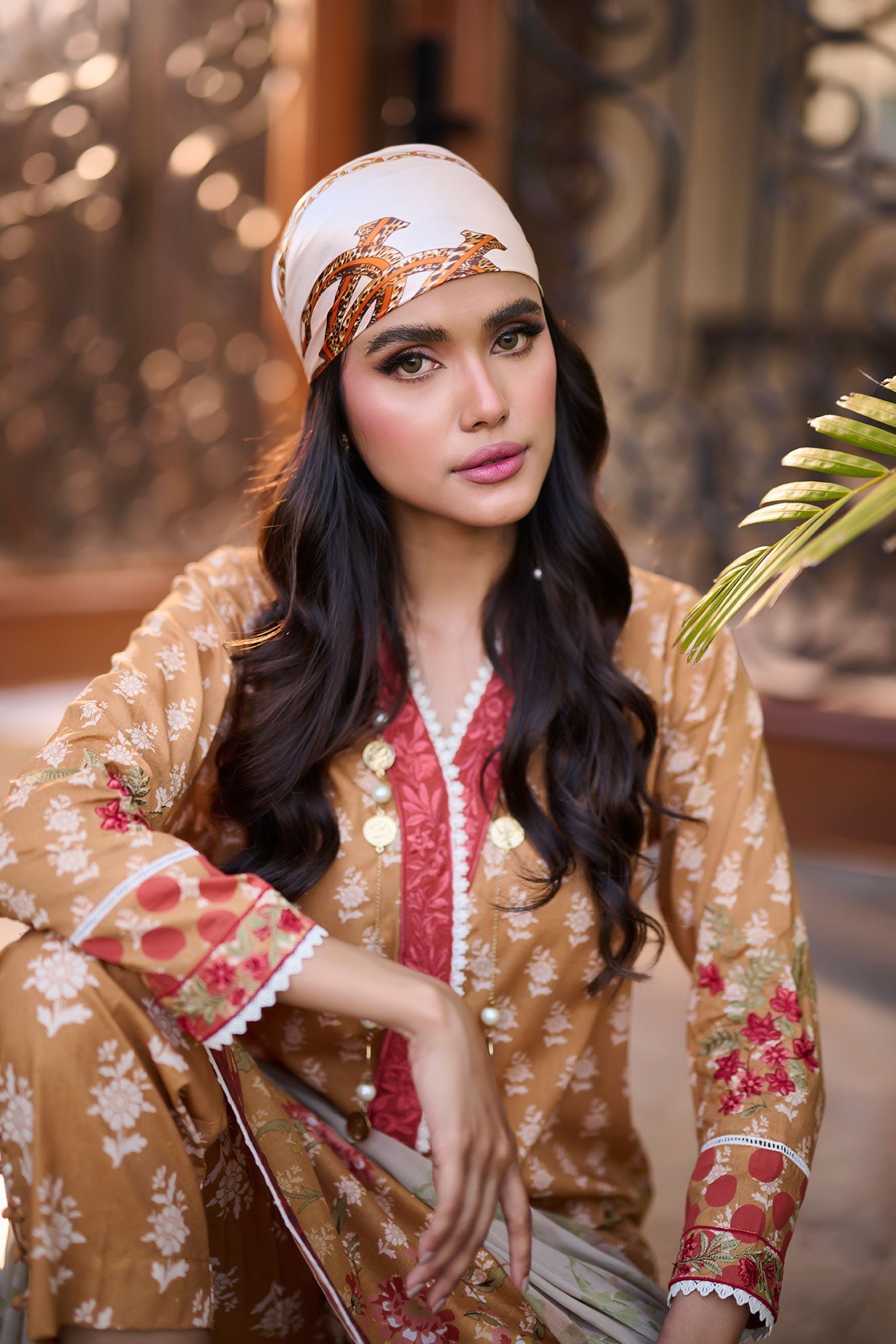 Dhanak | Lawn Collection SS-24 | 3182-Mustard - Pakistani Clothes for women, in United Kingdom and United States