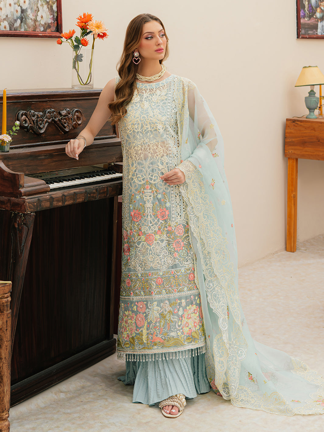 Mahnur | Allenura Luxury Lawn 24 | ELYSSA - Pakistani Clothes for women, in United Kingdom and United States