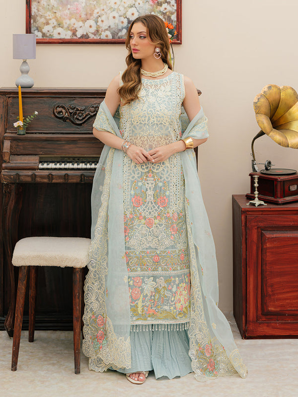 Mahnur | Allenura Luxury Lawn 24 | ELYSSA - Hoorain Designer Wear - Pakistani Ladies Branded Stitched Clothes in United Kingdom, United states, CA and Australia