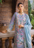 Elaf Premium | Print Chikankari 24 | ECT-03A OCEAN BLUE - Pakistani Clothes for women, in United Kingdom and United States