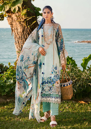 Elaf Premium | Signature Embroidered Lawn 24 | ESL-07B HEAVEN'S MIST - Pakistani Clothes for women, in United Kingdom and United States